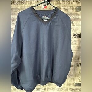 PGA Tour Pullover Men Large Blue Mesh Lining‎ Pockets Super Soft EUC